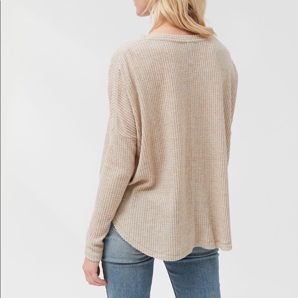 Out From Under Oversized Thermal Button-Front Top - Picture 2 of 6